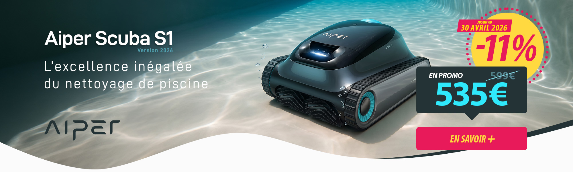 Robot de piscine AIPER Scuba S1 2026