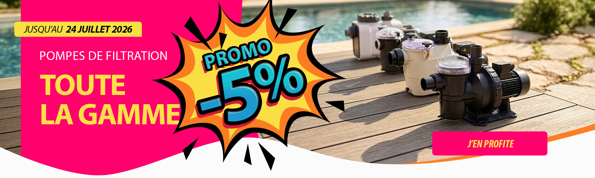 Gamme de pompes de filtration en promotion