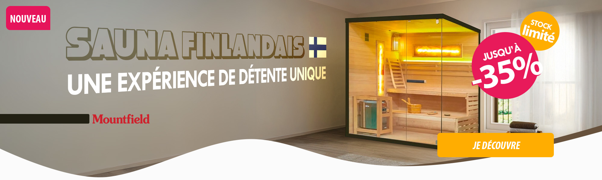 Sauna finlandais Mountfield PALO - Nouveau et en promo