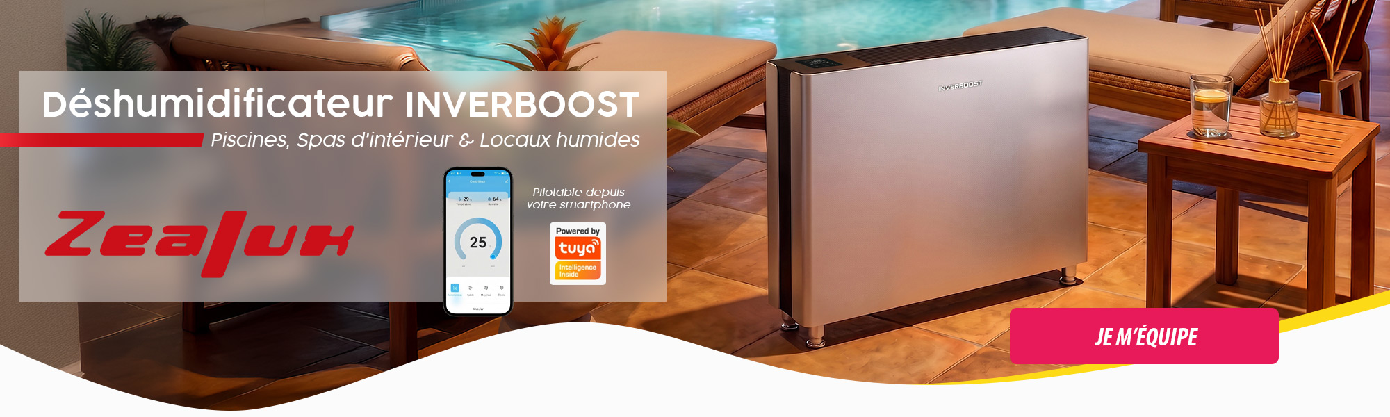 Déshumidificateur Zealux Inverboost pour piscines, spas et locaux humides