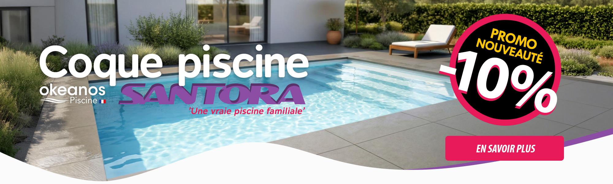 Piscine coque polyester Okeanos Santora