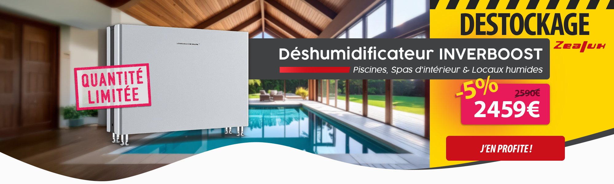 Déshumidificateur Zealux en déstockage et au meilleur prix