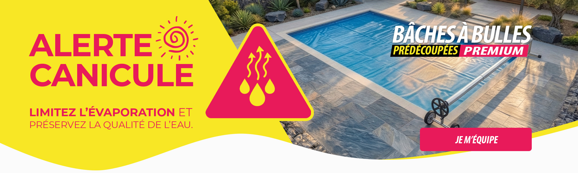 Alerte Canicule - Gamme bâches à bulles prédécoupées Premium