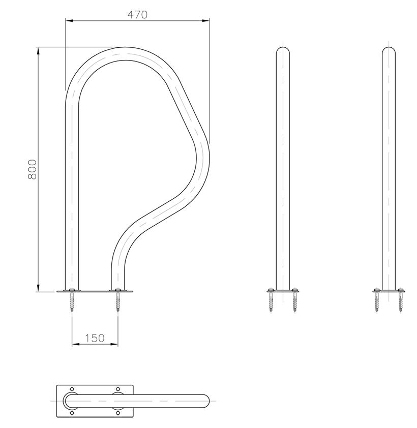 Dimensions sortie de bain astral 470x800 en inox