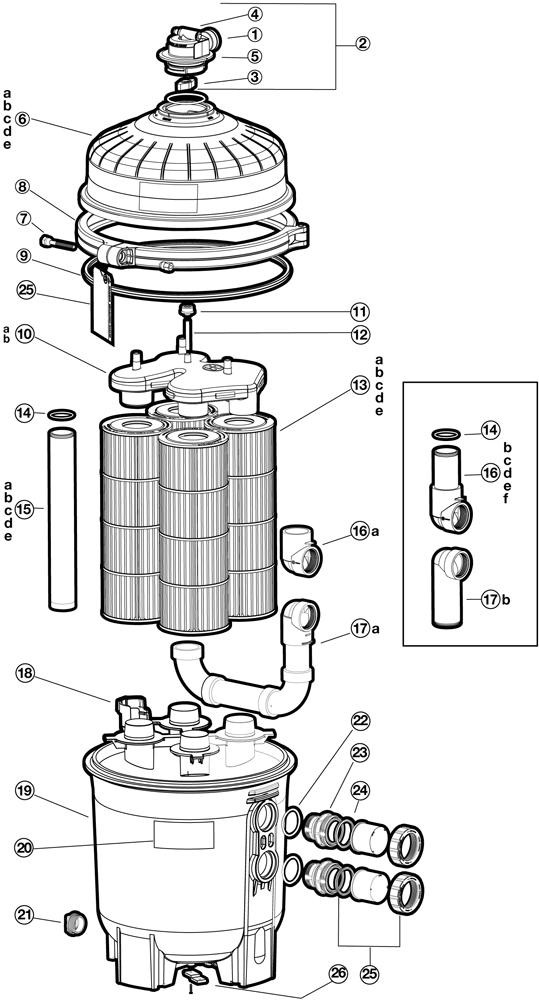 Pièces détachées pour Filtre à Cartouche SWIMCLEAR