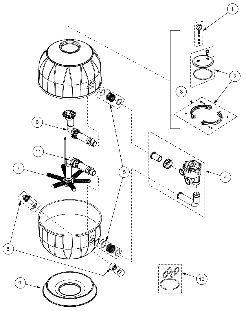 Pièces détachées pour Filtre POSEIDON (Clear Pro)