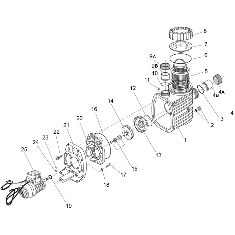 Pièces détachées pour Pompe BADU ECO-TOUCH PRO (II)
