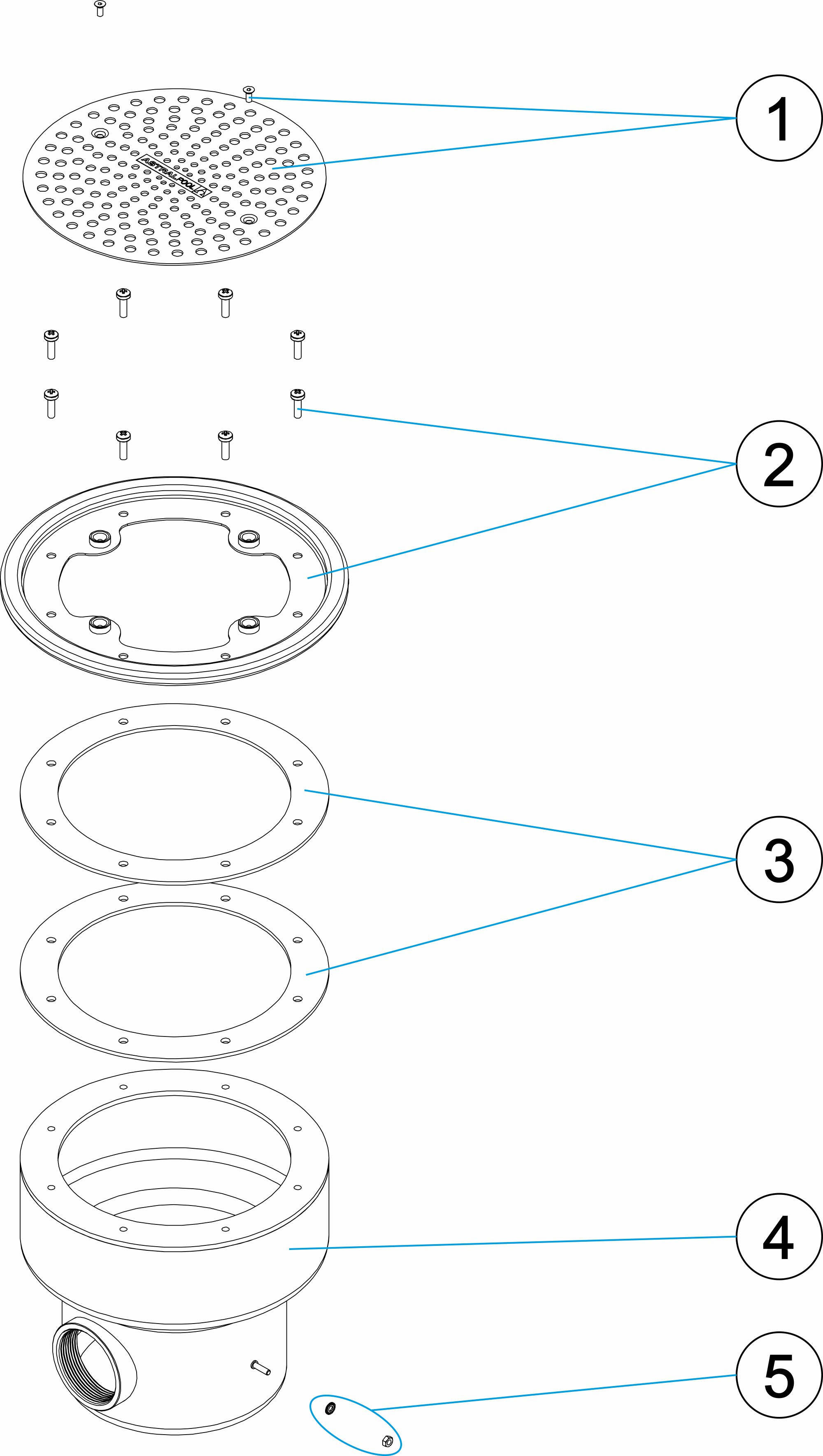 Pièces détachées pour Bonde de fond 2'' Liner