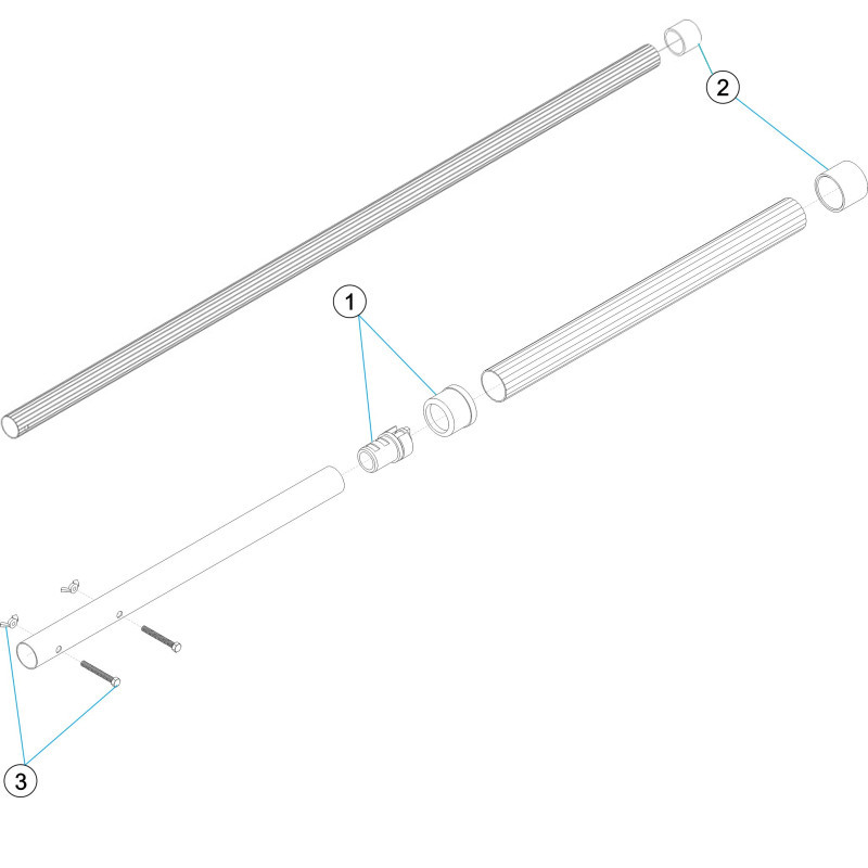 Pièces détachées pour Manche aluminium télescopique 4-5 m papillon