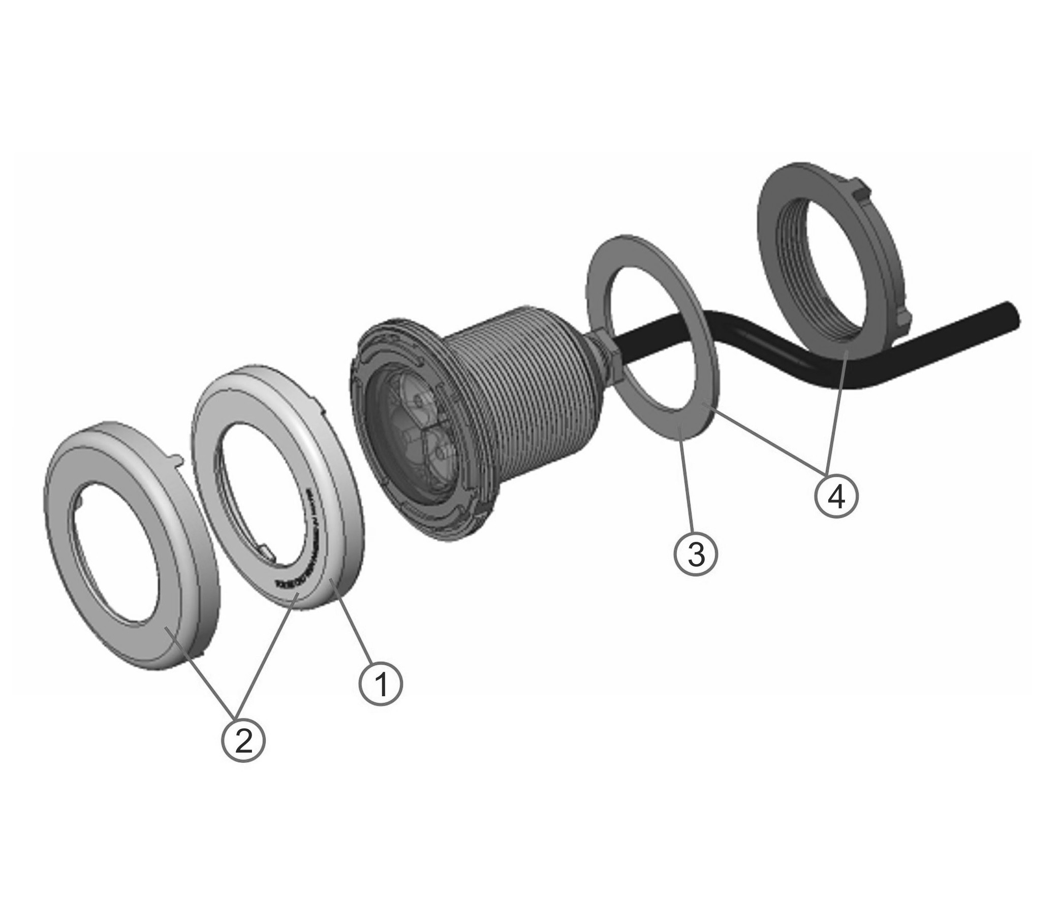 Pièces détachées pour Projecteur MINI LED SPA enjoliveur blanc/inox