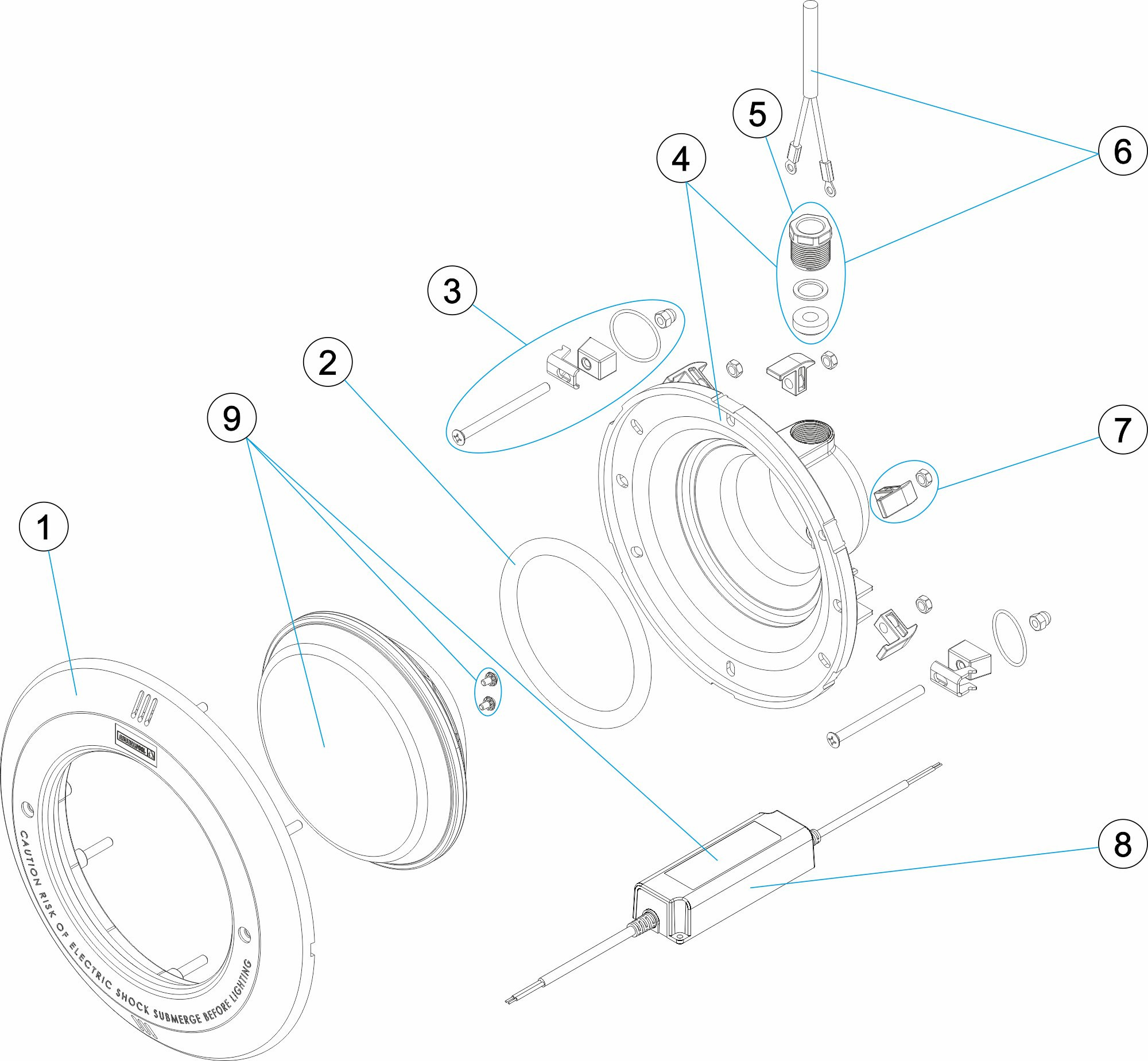Pièces détachées pour Projecteur STANDARD LED