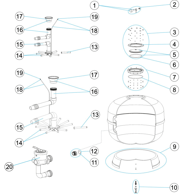 Pièces détachées pour Filtre MULHACEN