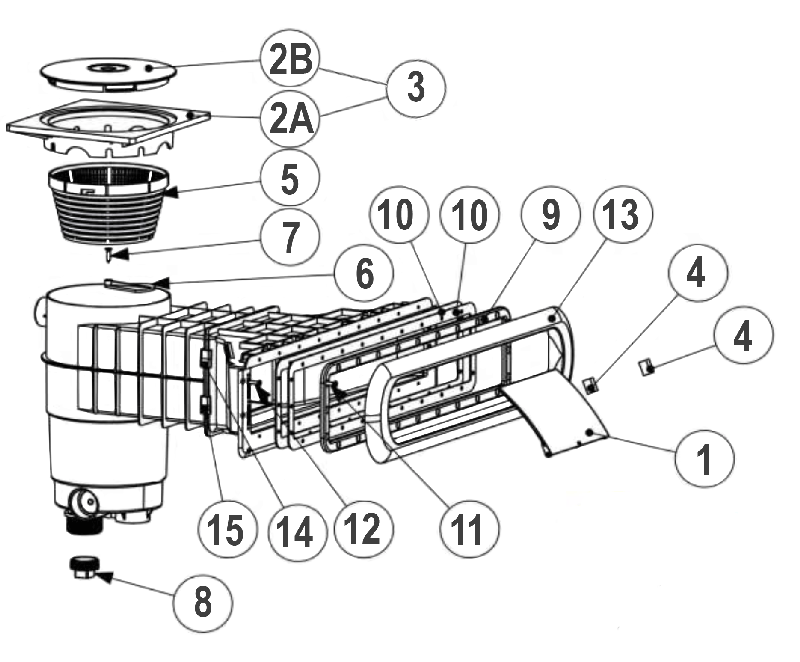 Pièces détachées pour Skimmer ELEGANCE A600