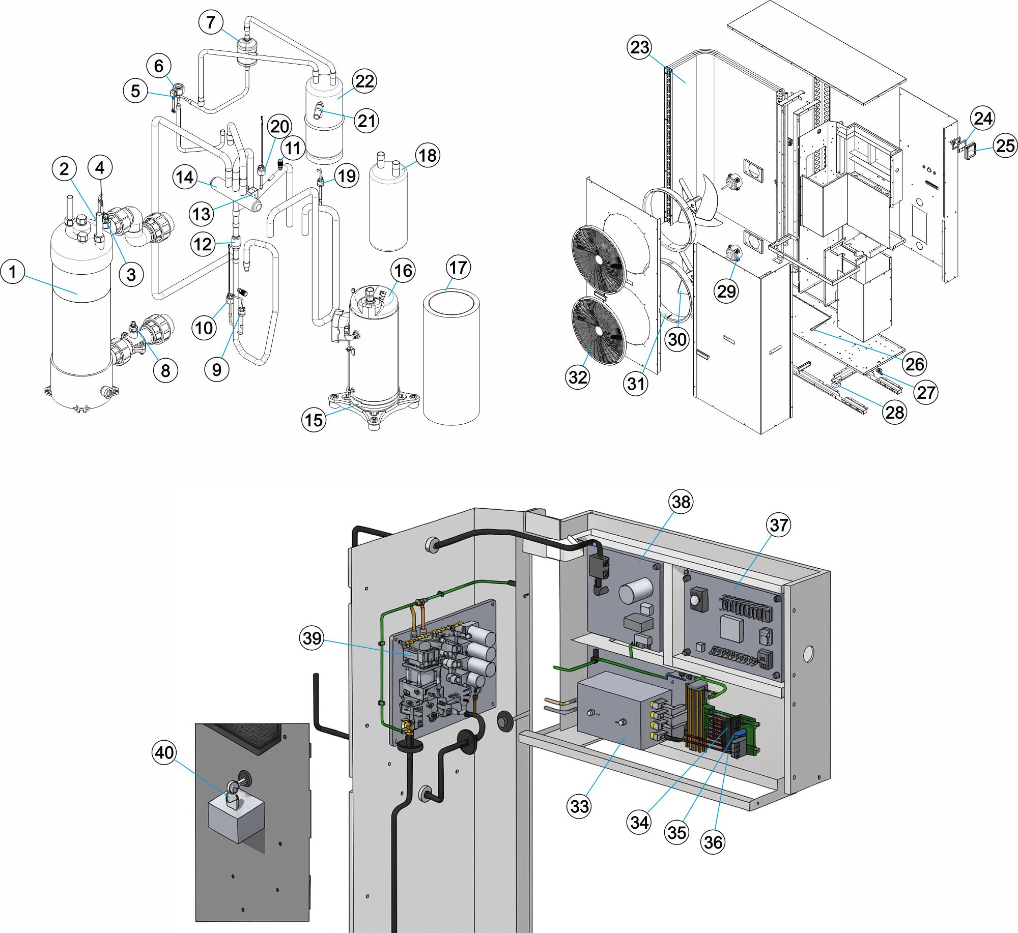 Pièces détachées pour Pompe à chaleur POWERFORCE INVERTER
