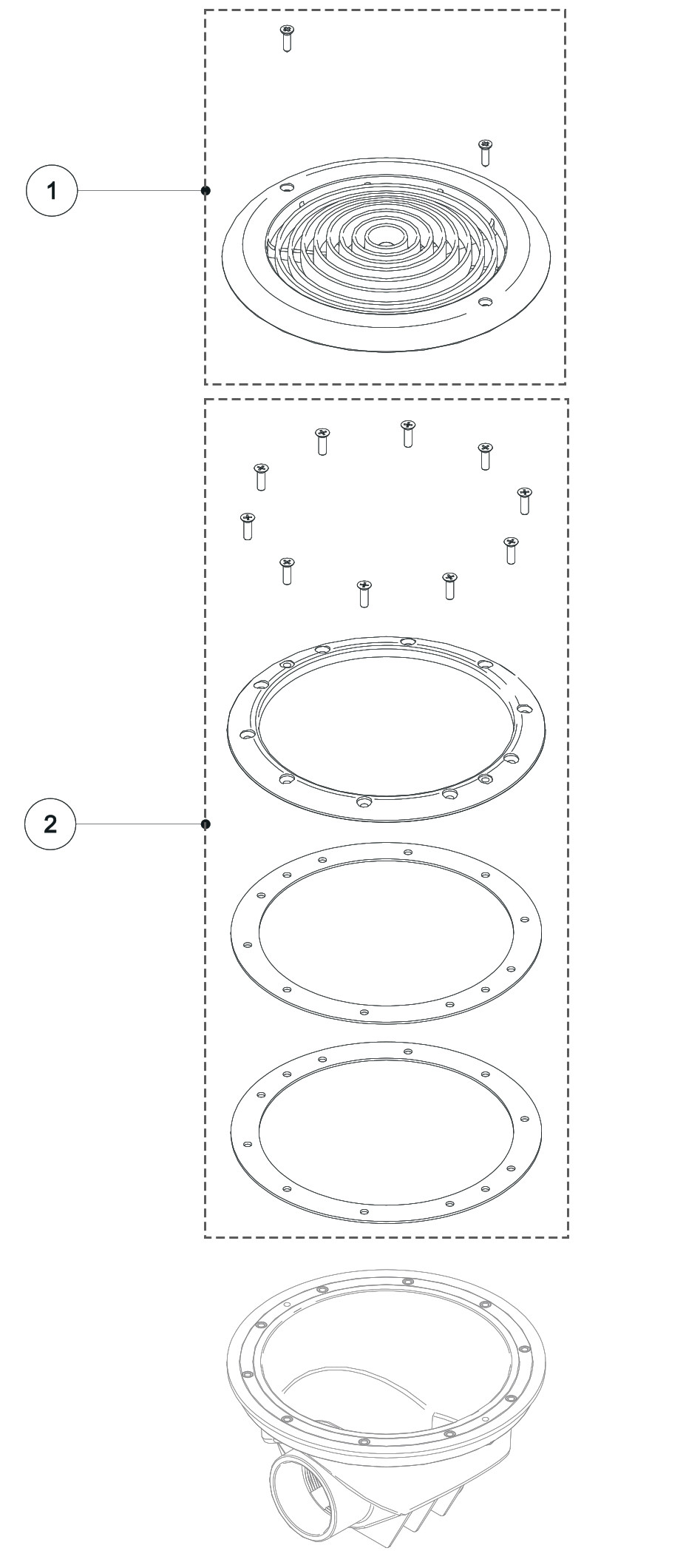 Pièces détachées pour BONDE DE FOND RONDE