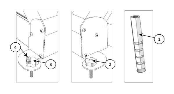 Pièces détachées pour Abri télescopique ABRIWELL (fixations)