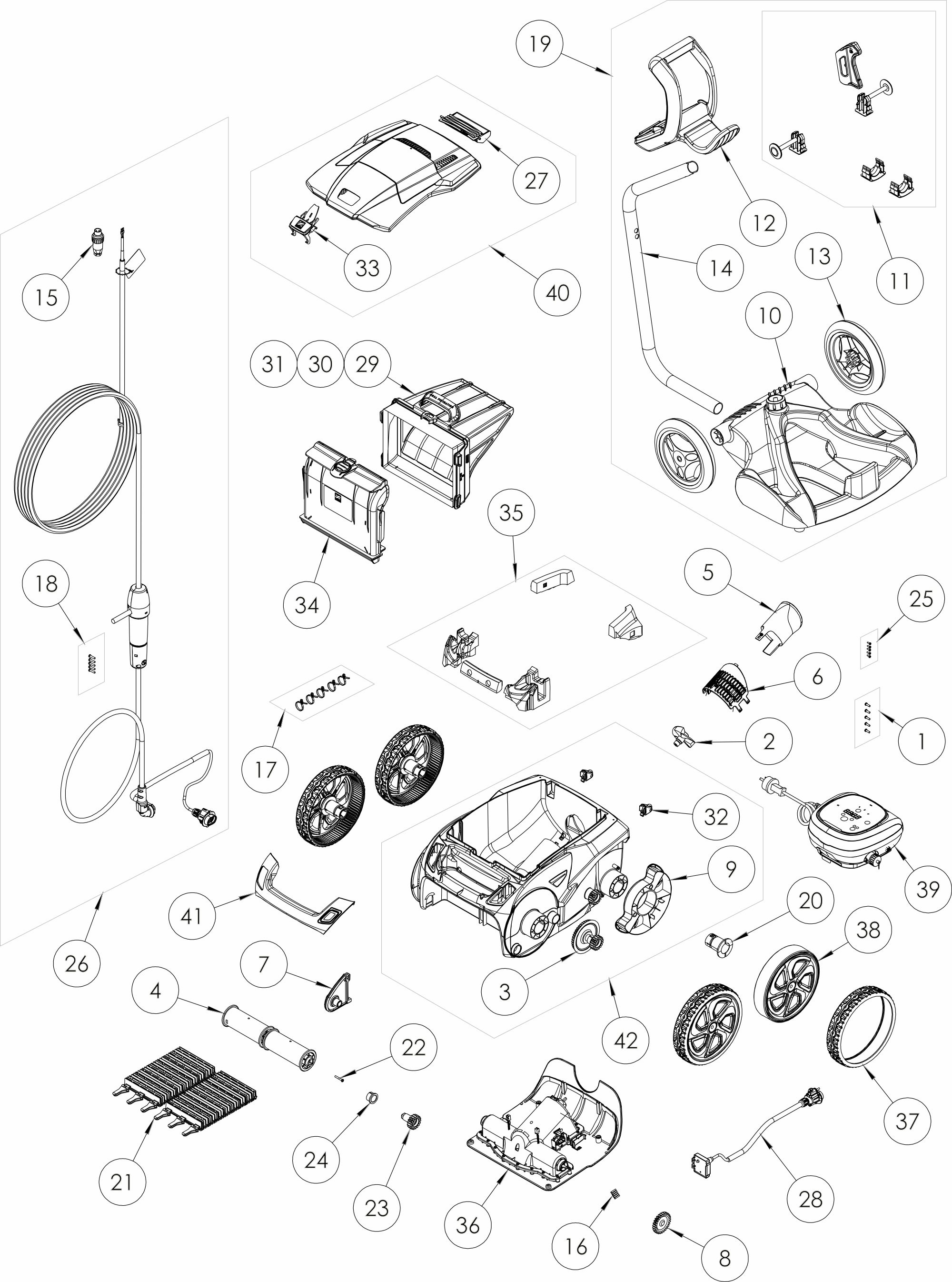 Pièces détachées pour Robot  Zodiac Alpha OA 6400 IQ