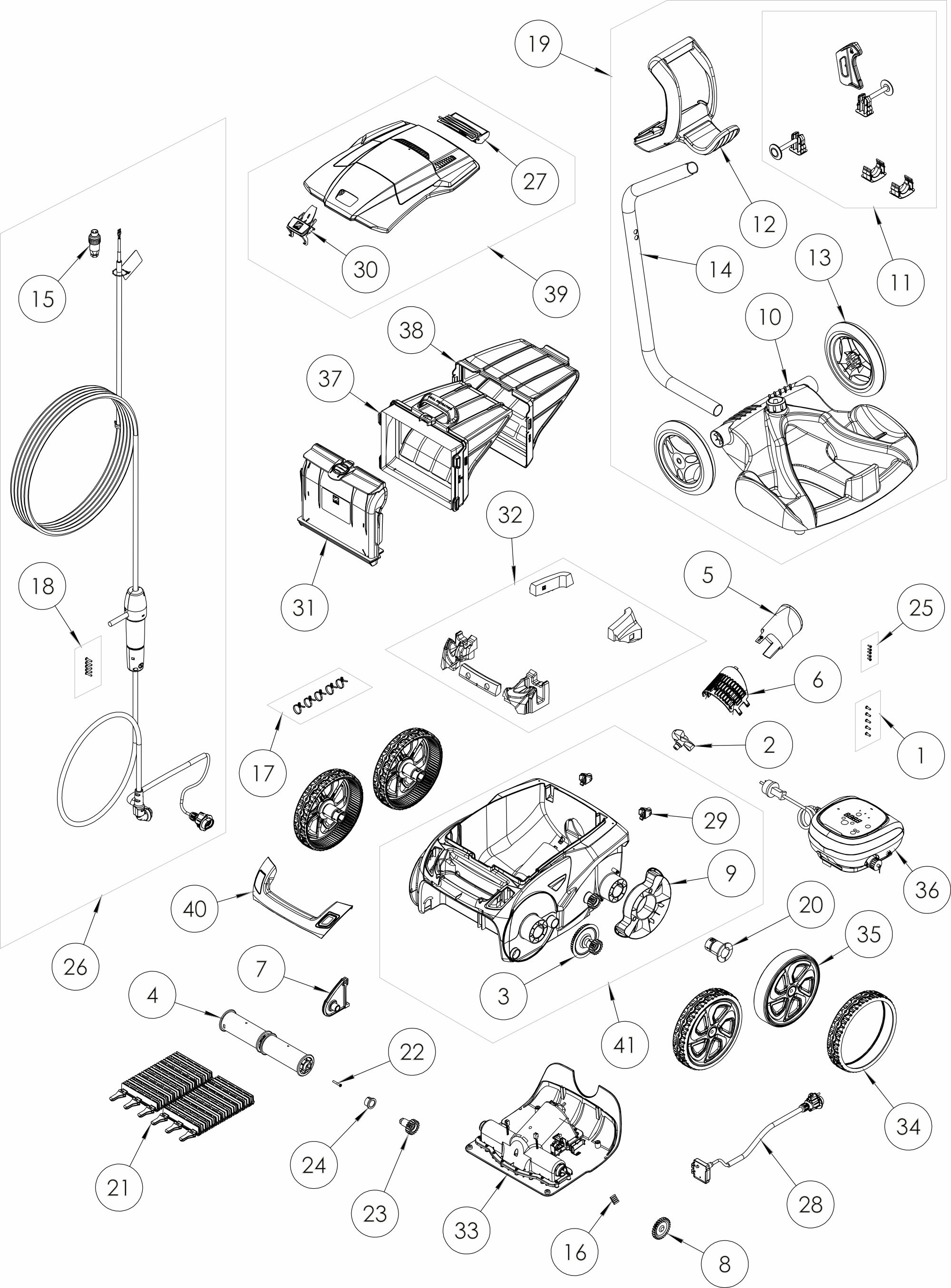 Pièces détachées pour Robot Zodiac Alpha OA 6600 IQ