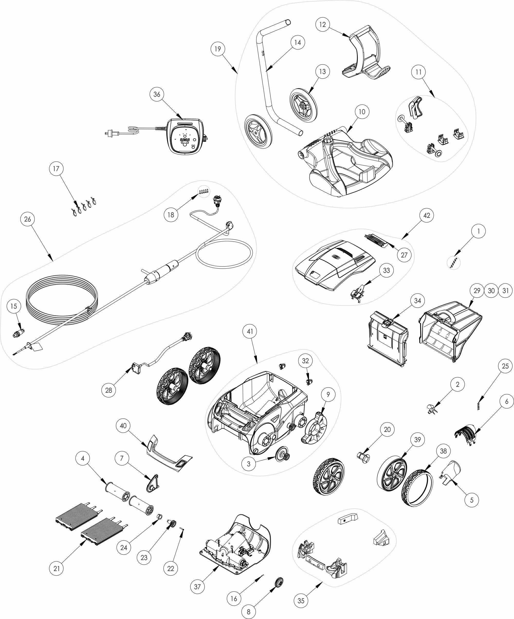 Pièces détachées pour Robot Zodiac Alpha RA 6570 IQ