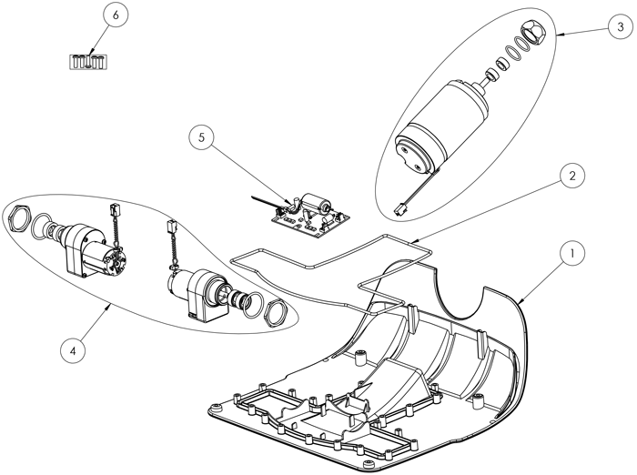 Pièces détachées pour Bloc moteur robot ZODIAC VORTEX
