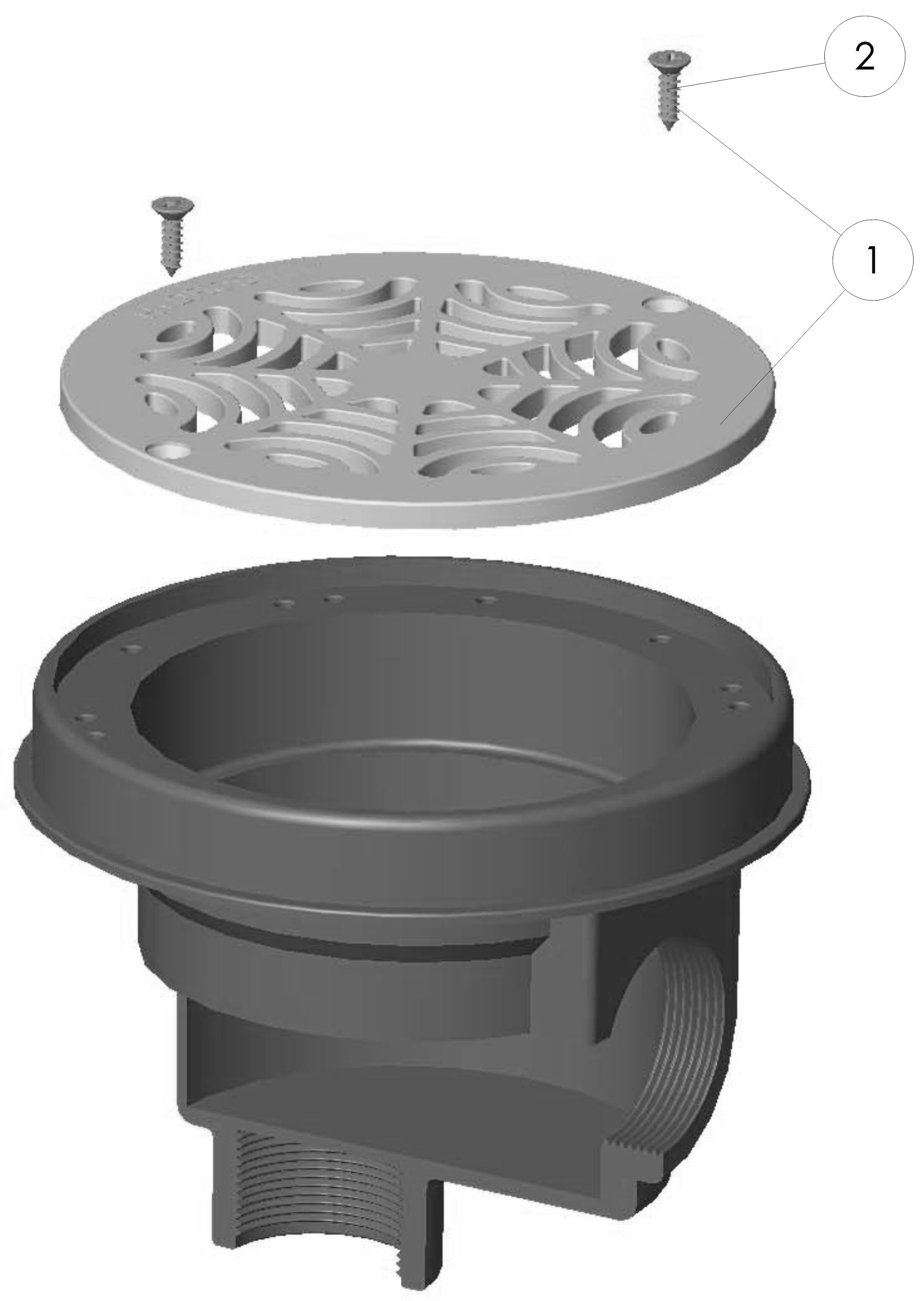 Pièces détachées pour Bonde de fond 2" piscine BETON