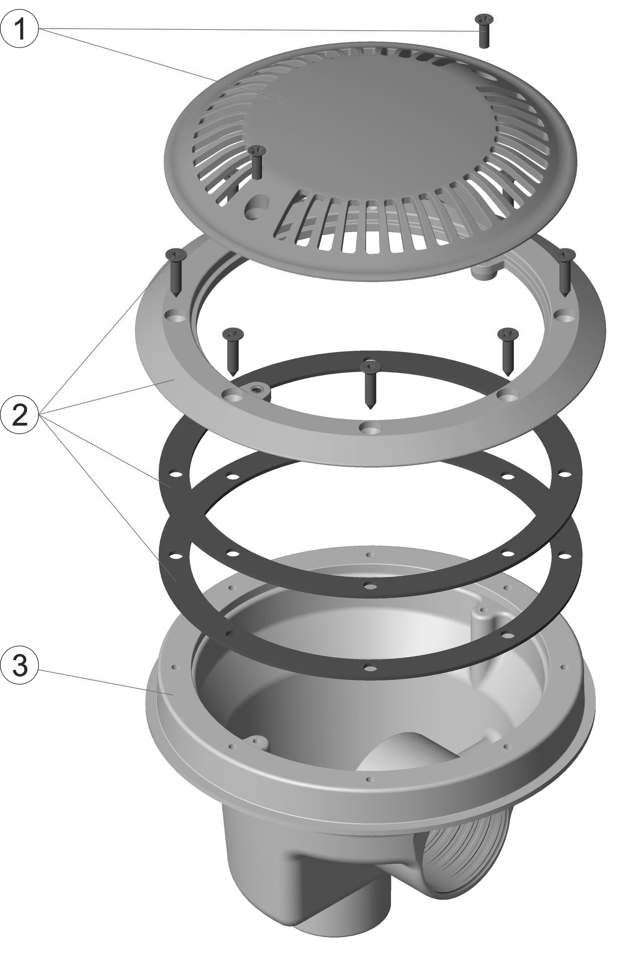 Pièces détachées pour Bonde de Fond Anti Vortex Liner