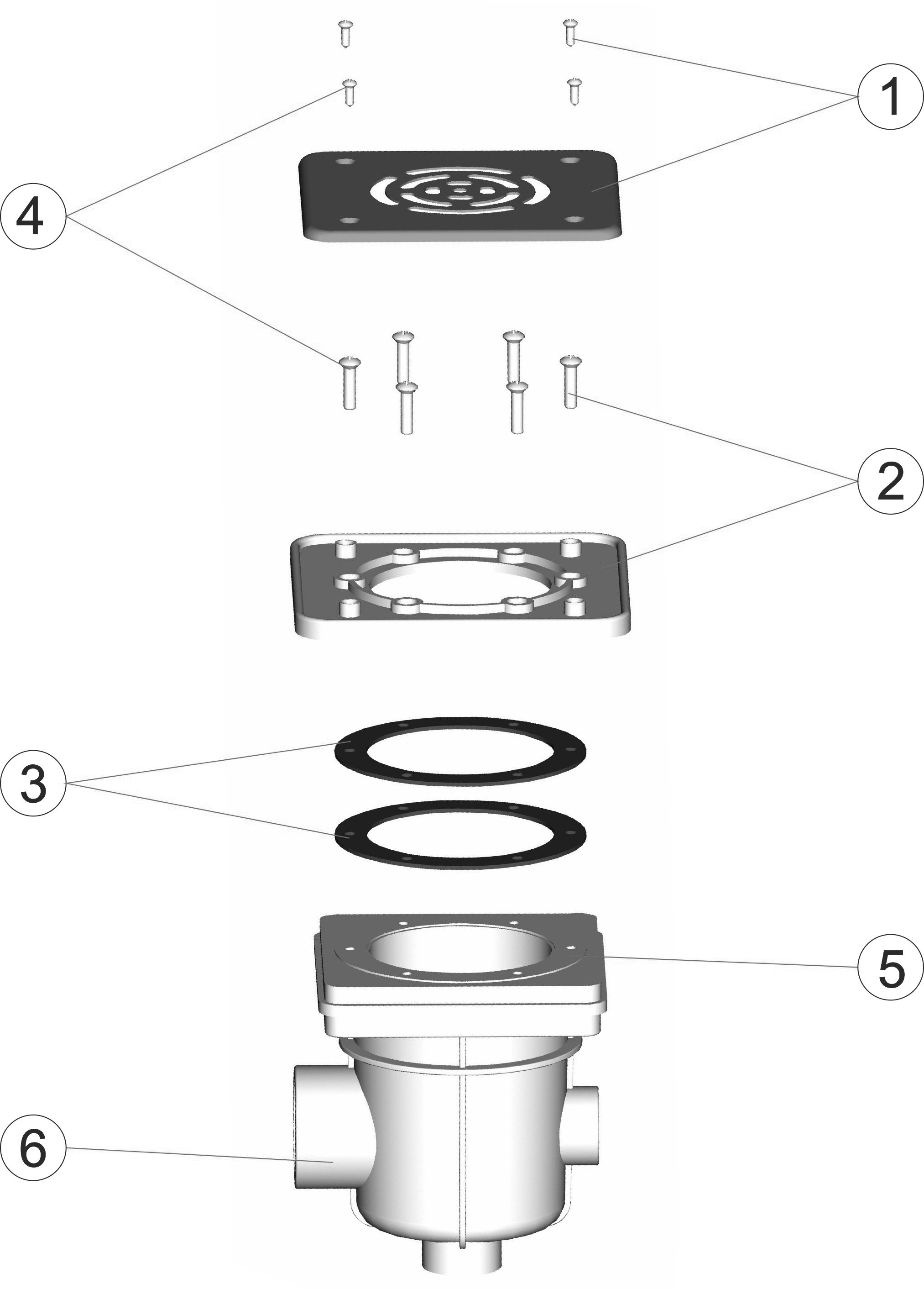 Pièces détachées pour Bonde de fond avec grille en inox LINER