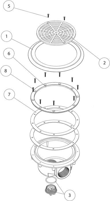 Pièces détachées pour Bonde de fond Liner