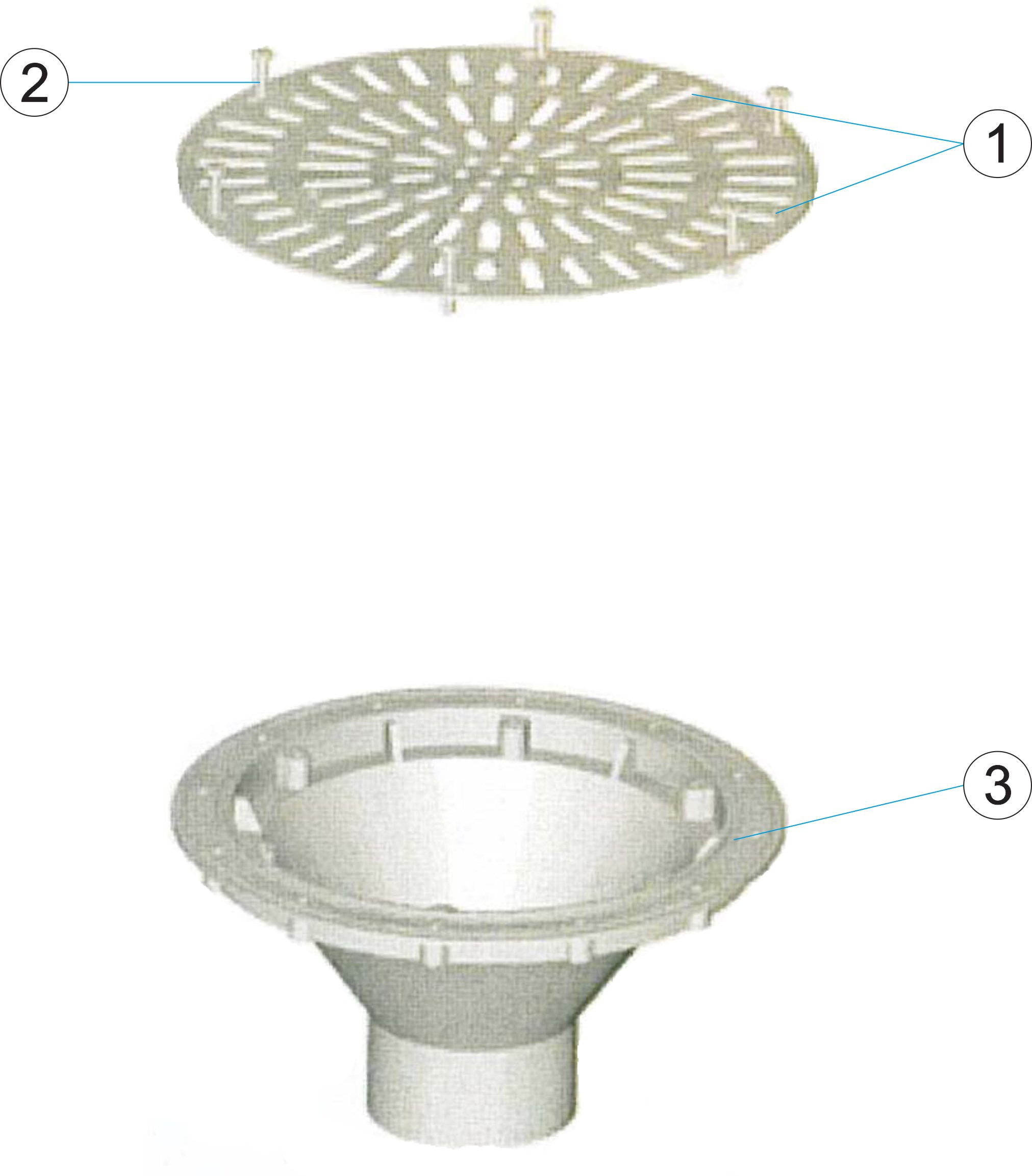 Pièces détachées pour Buse de fond REGLABLE 3" BETON
