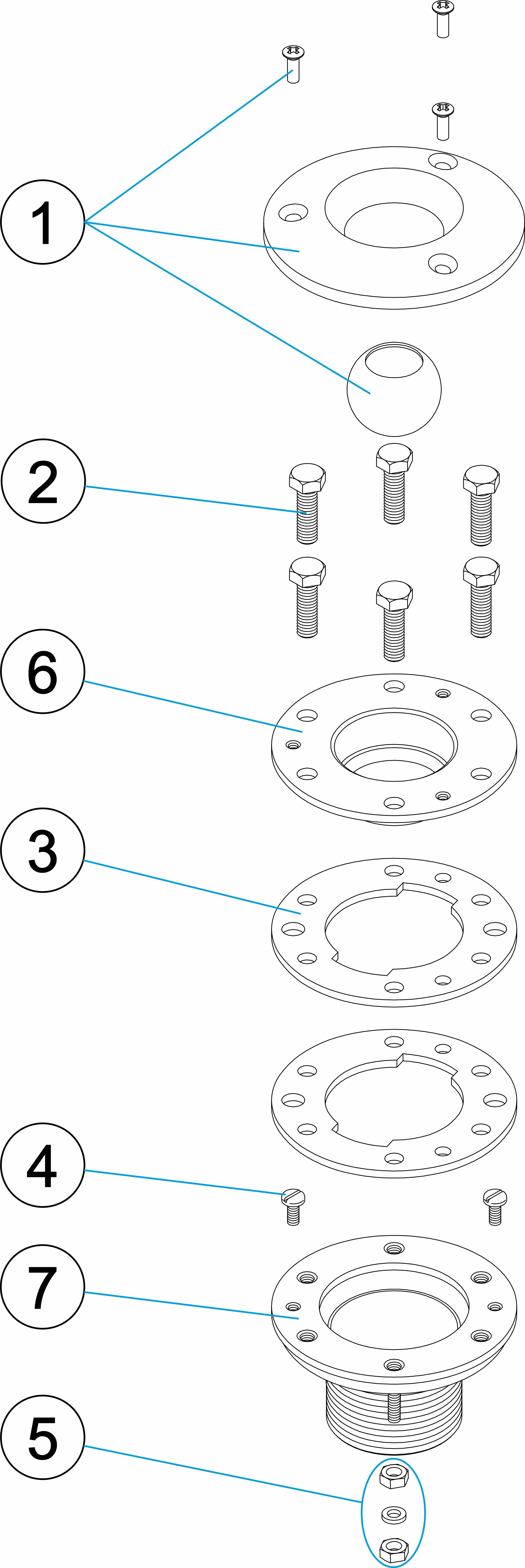 Pièces détachées pour Buse de refoulement inox LINER