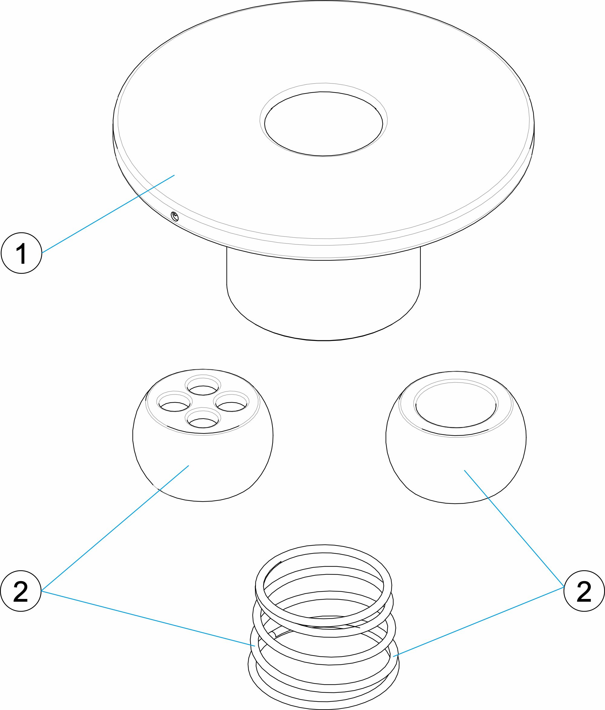 Pièces détachées pour Buse de refoulement STYLE ronde inox