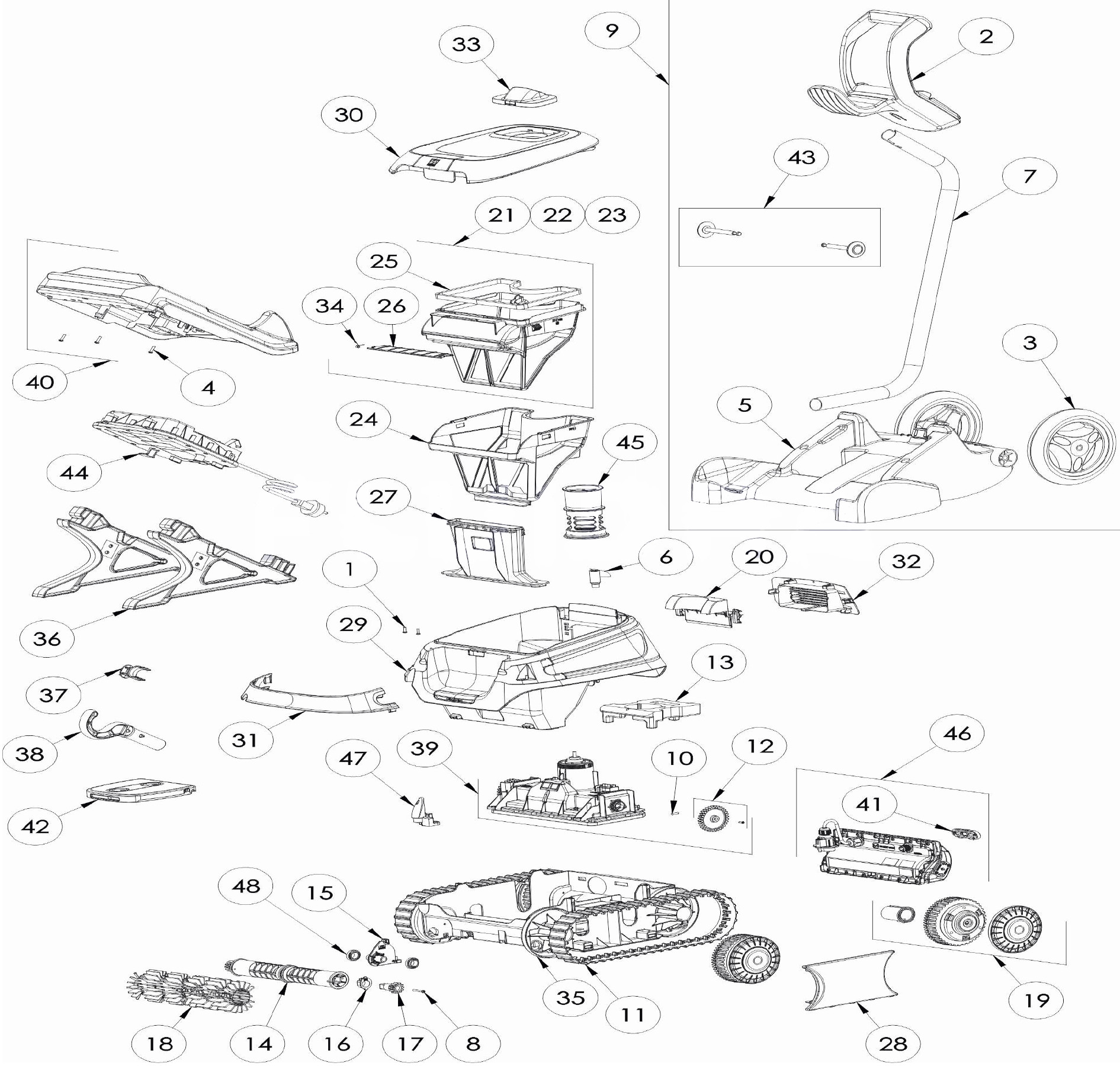 Pièces détachées pour Robots ZODIAC CNX-Li 52iQ, CNX-Li 5220iQ