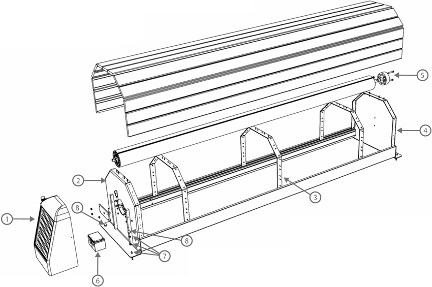 Pièces détachées pour Couverture automatique volet CAPCIR ECO II SOLAIRE