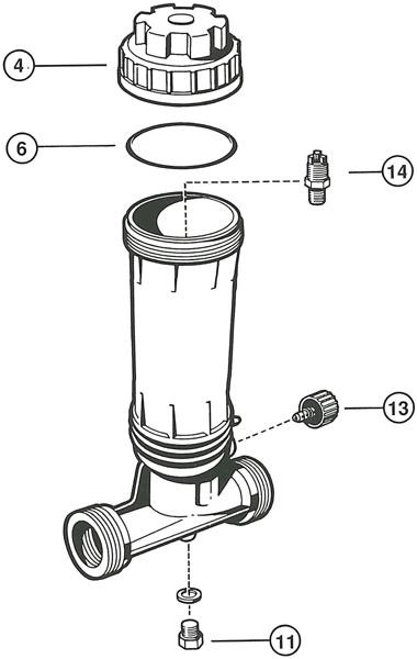 Pièces détachées pour Distributeur de Chlore In-Line 2.5 kg