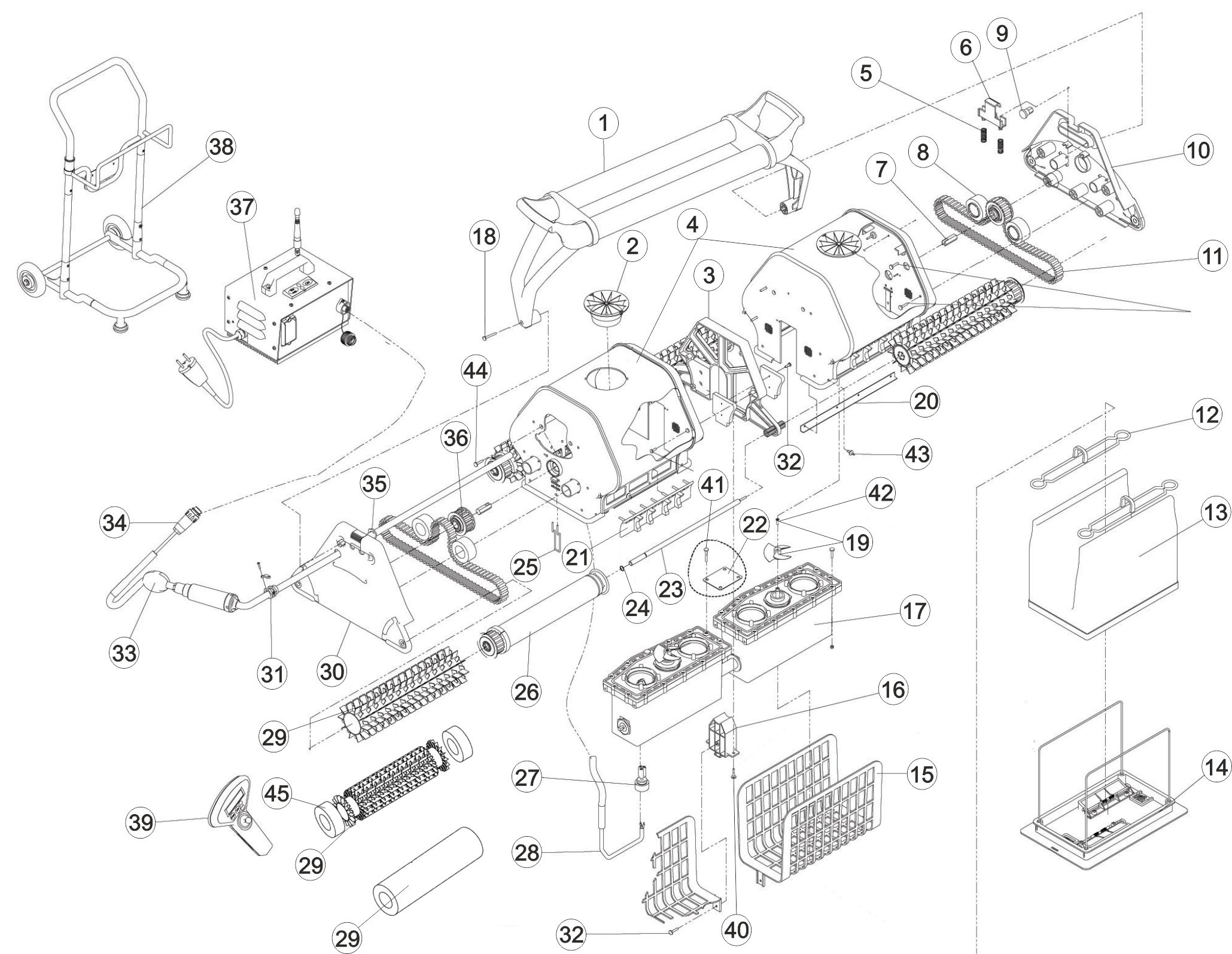 Pièces détachées pour Robot Dolphin 2x2