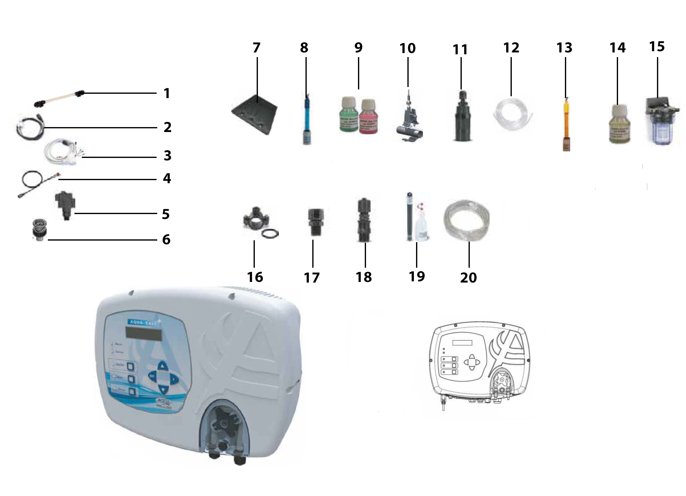 Pièces détachées pour Electrolyseur AQUASALT +
