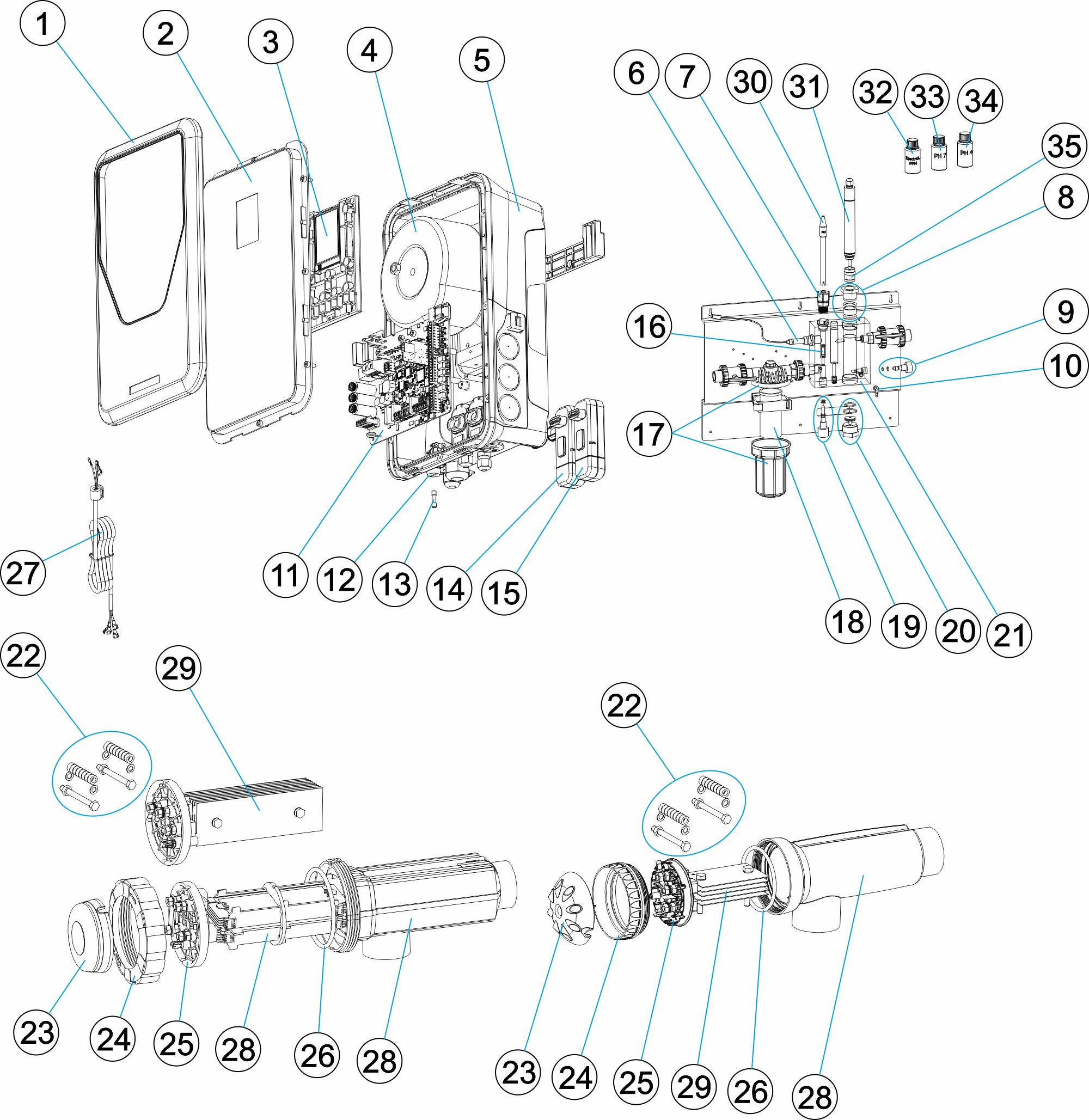 Pièces détachées pour Electrolyseur ELITE CONNECT