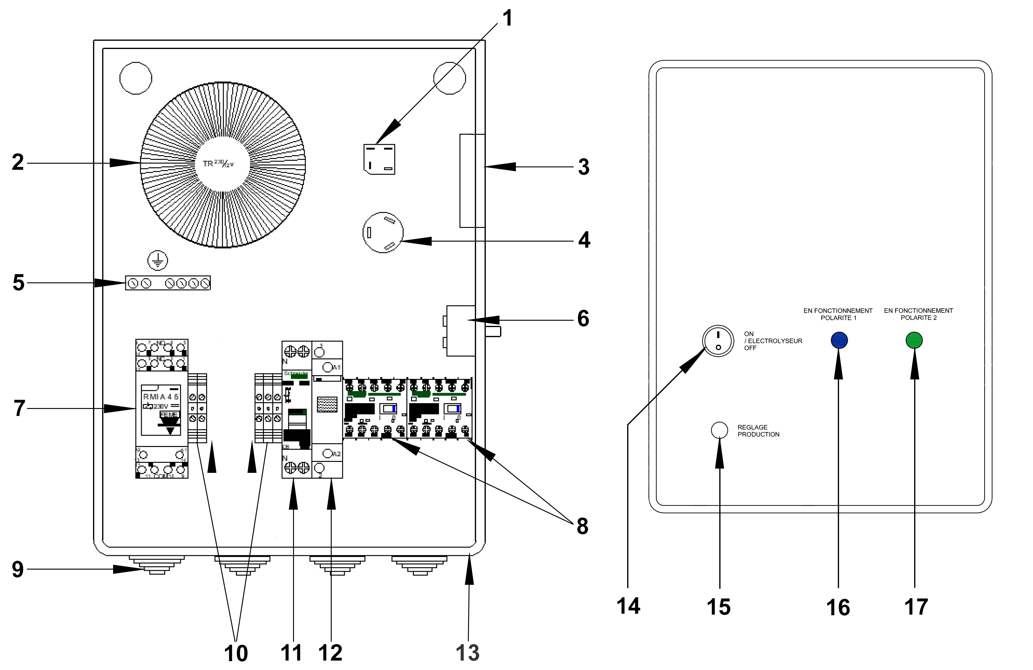 Pièces détachées pour Electrolyseur électromécanique ELECLINE