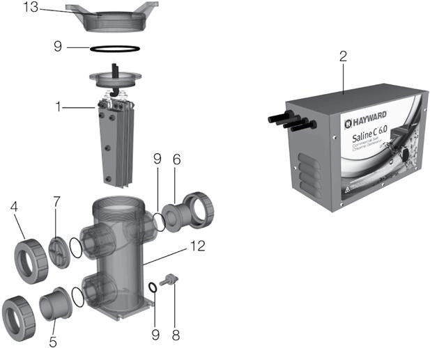 Pièces détachées pour Electrolyseur SALINE C