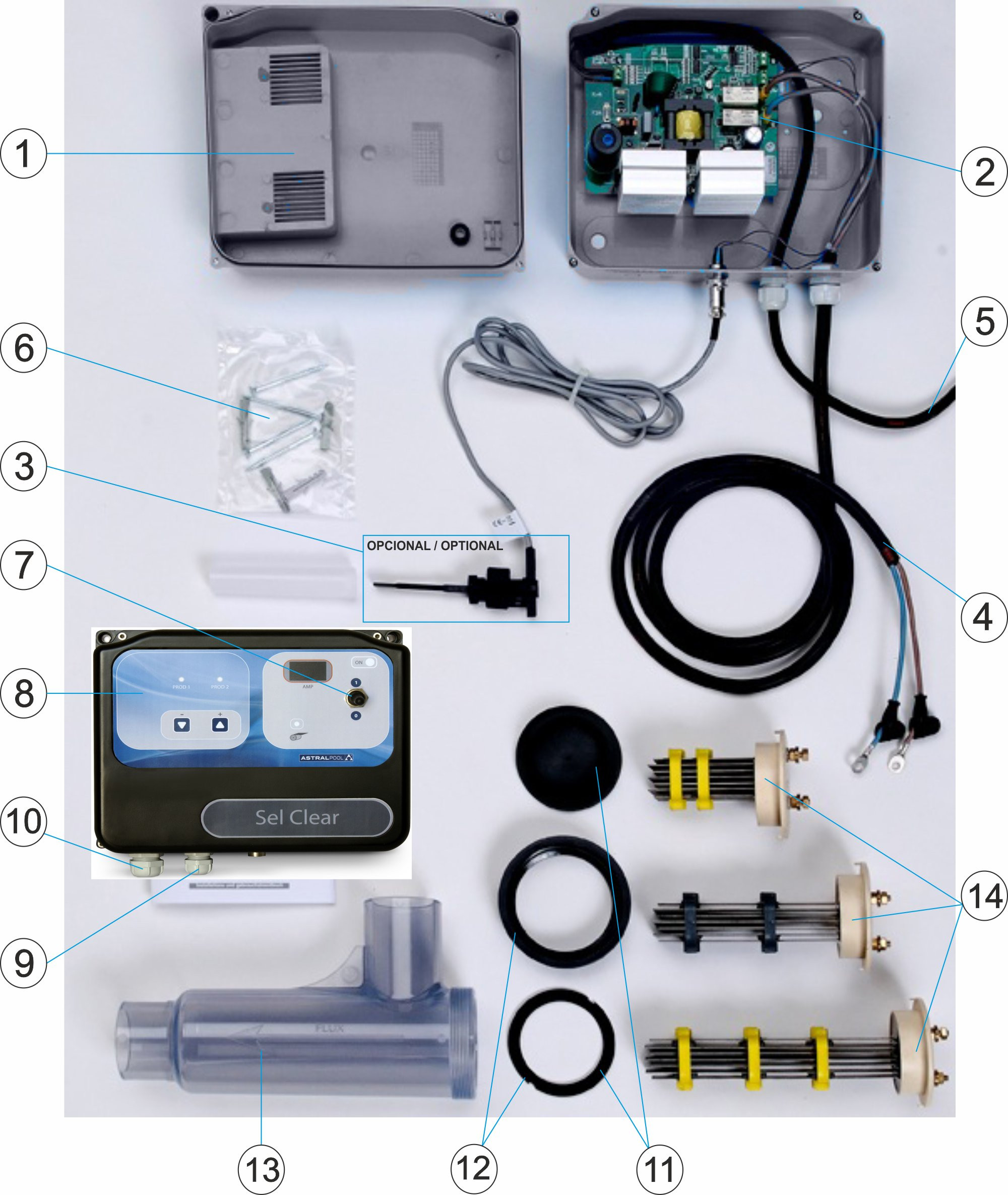 Pièces détachées pour Electrolyseur SEL CLEAR