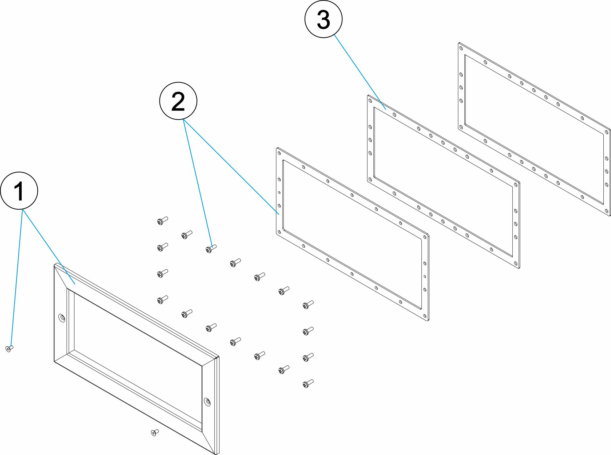 Pièces détachées pour Enjoliveur skimmer meurtière intermédiaire INOX