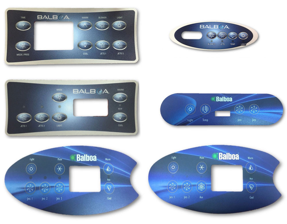 Pièces détachées pour Spas - Façades autocollantes type VL (BALBOA)