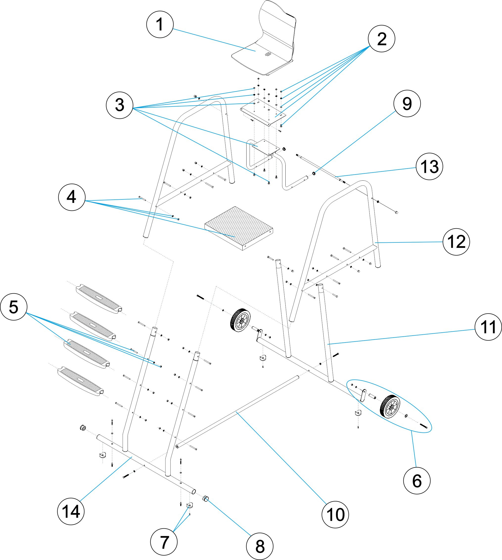 Pièces détachées pour Fauteuil de surveillance mobile