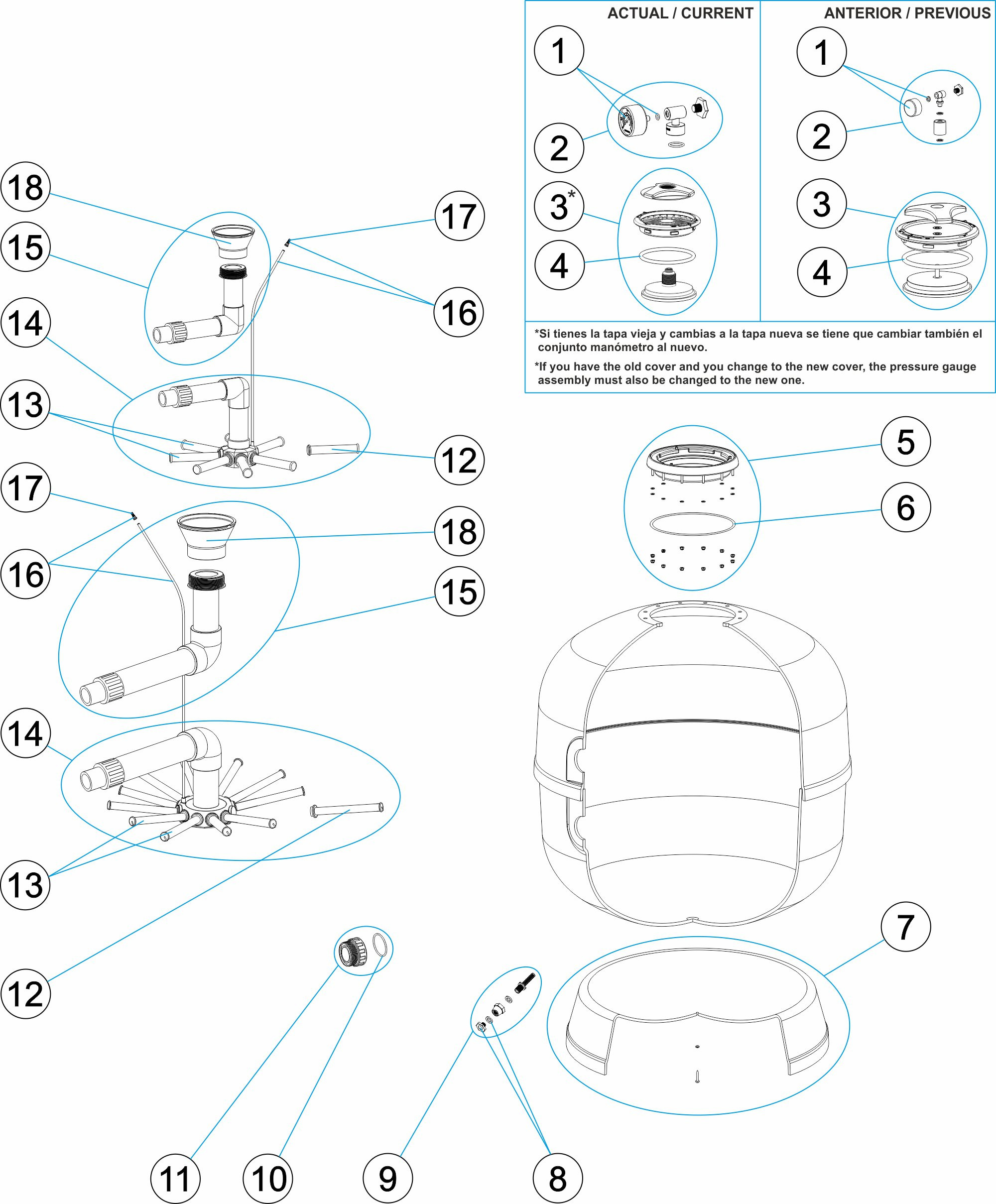 Pièces détachées pour Filtre ASTER 4BAR