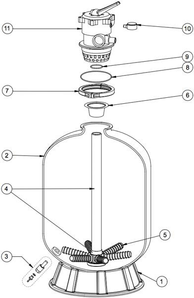 Pièces détachées pour Filtre AZUR Top