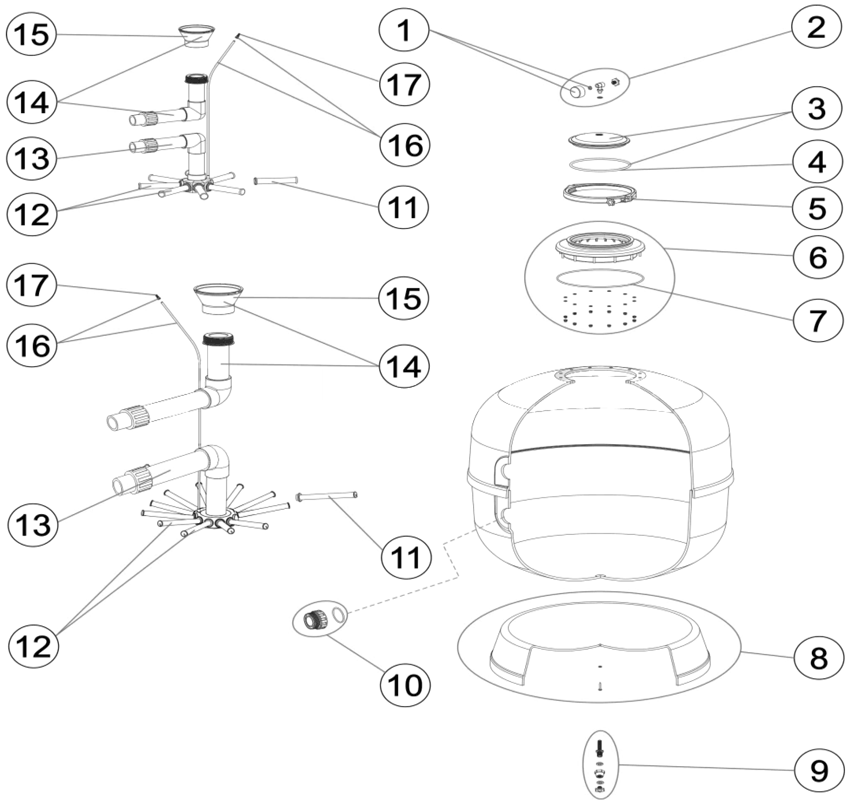 Pièces détachées pour Filtre BERING 2, OCEANIDES TZ, VELA