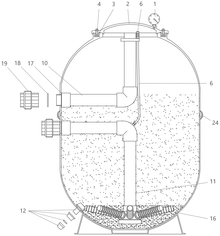 Pièces détachées pour Filtre BLACKLINE Ø618, Ø777, Ø947