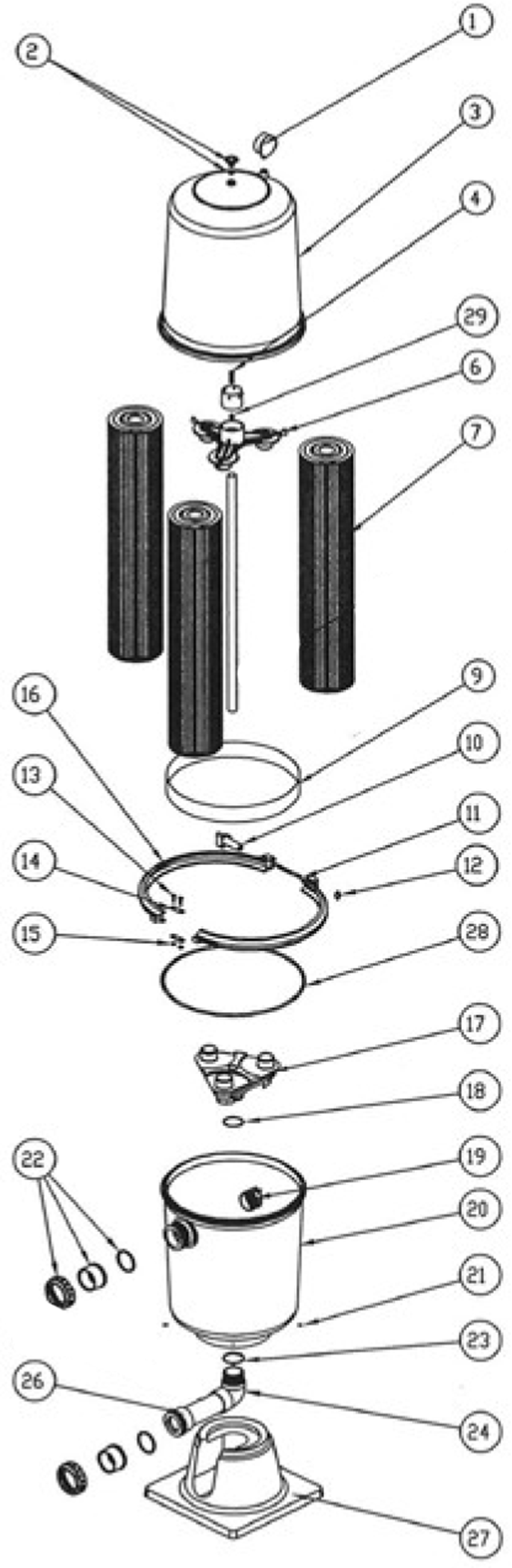 Pièces détachées pour Filtre à cartouche FULFLO