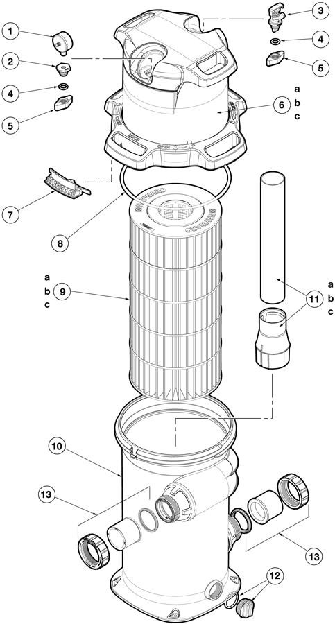 Pièces détachées pour Filtre à Cartouche SWIMCLEAR Mono