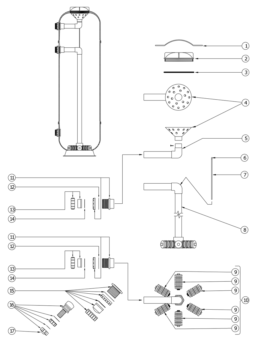 Pièces détachées pour Filtre DBF-18